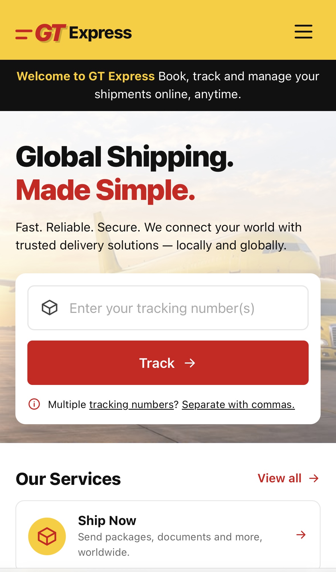 Logistic/courier website script